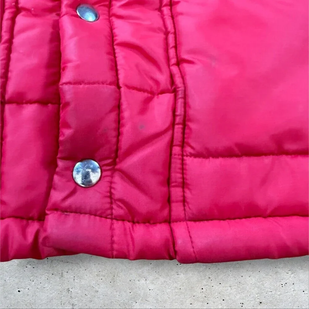 Vtg Swingster PolarGuard Puffer Vest Mens Small Red Nylon Snap Button USA